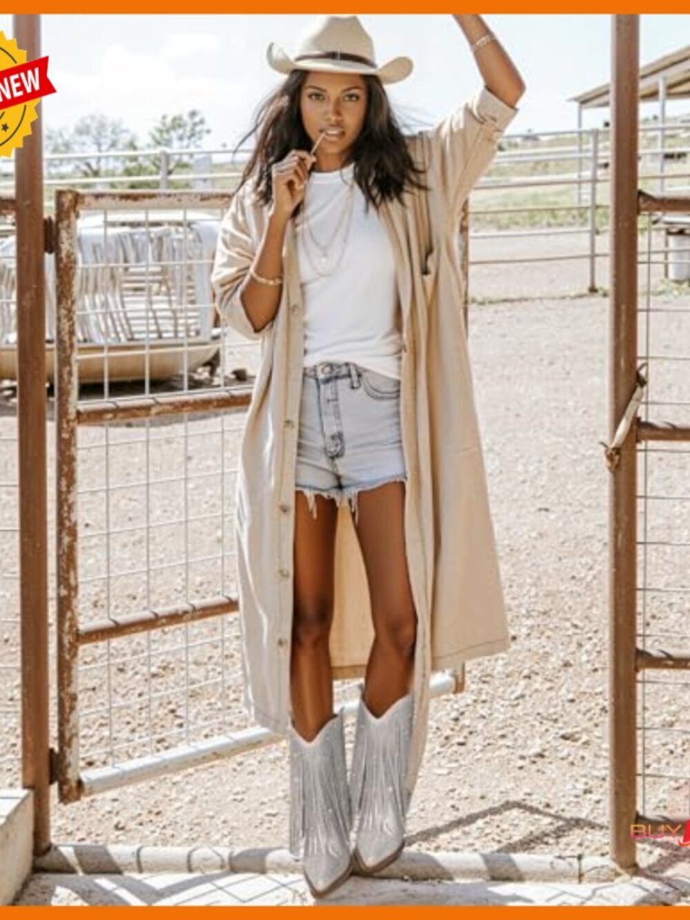 Rhinestone Fringe Cowboy Boots Pointed Toe Pull-On Mid-Calf Western - Picture 3 of 7